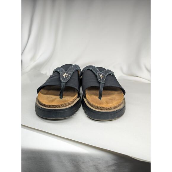 NAOT Orion Sandals Women 39/L8 Black Leather Platform Chunky Y2K Style Lagenlook - Picture 2 of 8